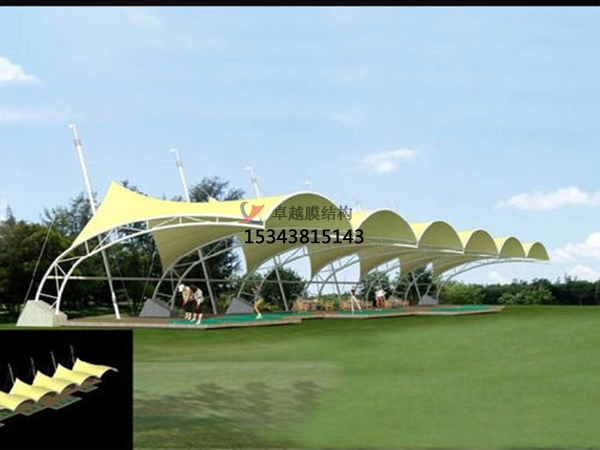 百色酷游平台地址ku113结构高尔夫发球台遮阳棚