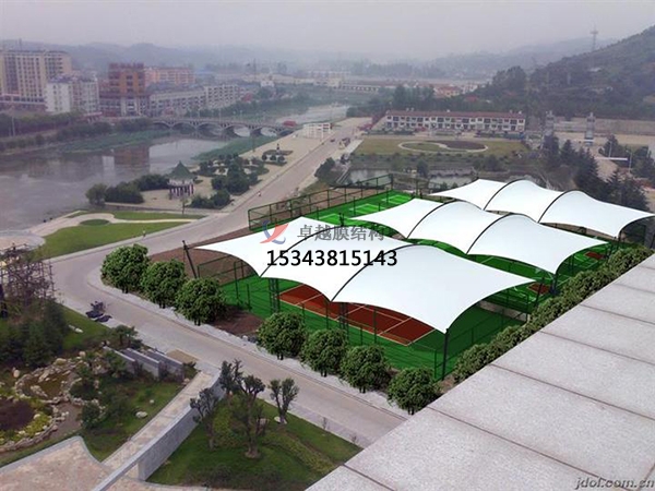 铜仁网球场酷游平台地址ku113结构顶盖/篮球场屋顶/门球场雨棚安装