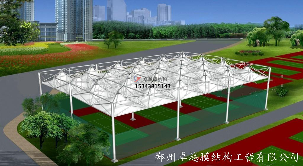 郑州网球场酷游平台地址ku113结构顶盖/篮球场屋顶/门球场雨棚安装