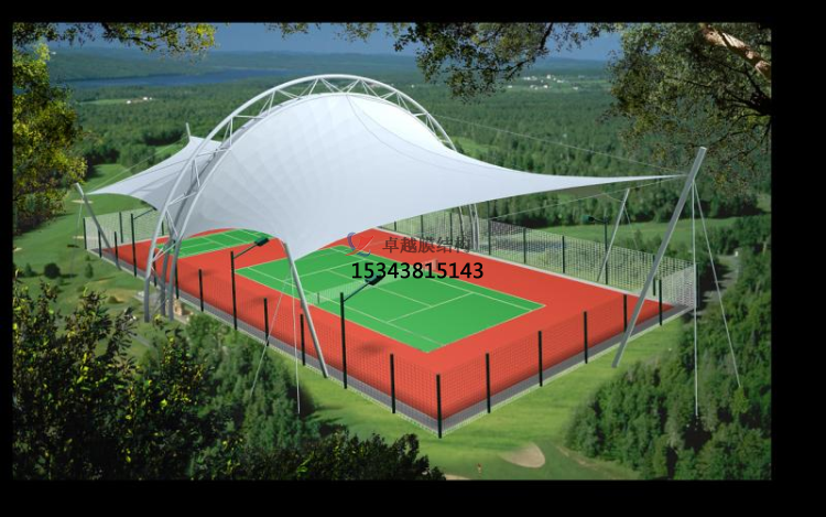 安阳网球场酷游平台地址ku113结构雨棚设计施工