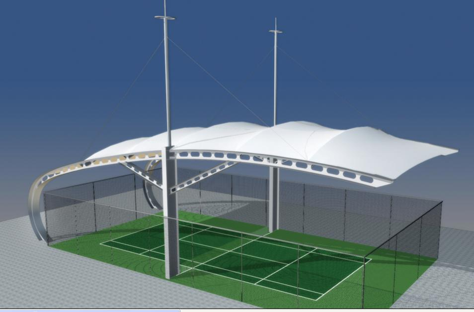 三门峡网球场酷游平台地址ku113结构雨棚